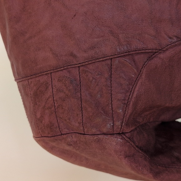 Levi's, genuine leather jacket, Capital, maroon, size M - Picture 4 of 16